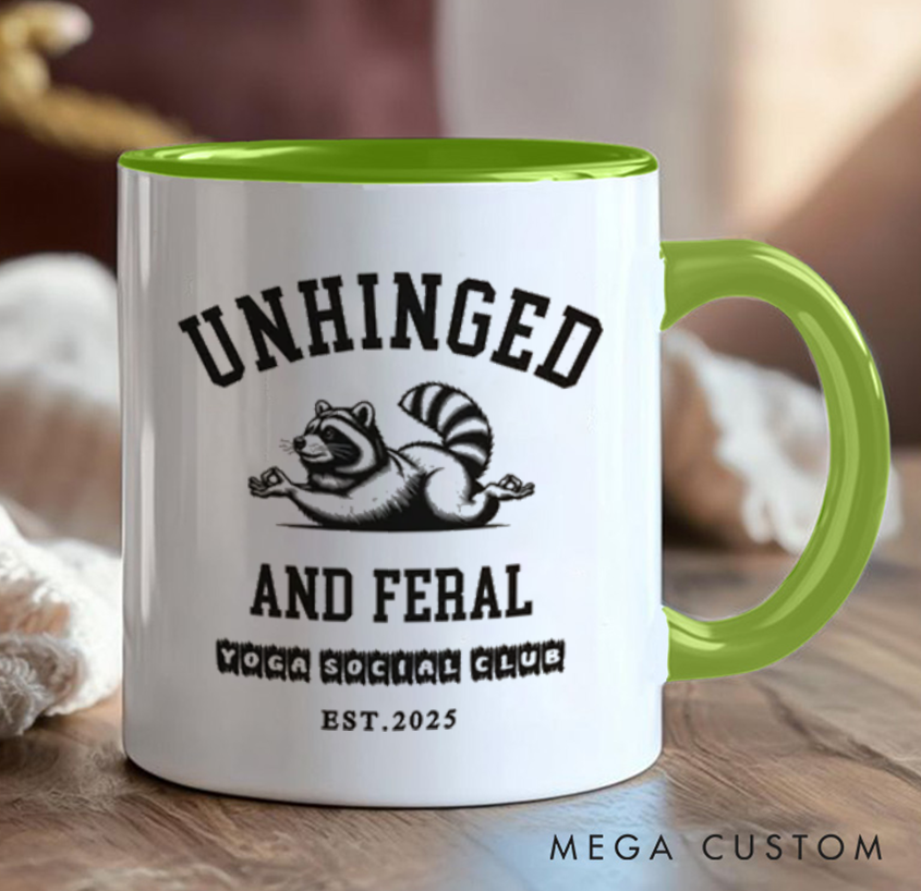Personalized Yoga Mug with Funny Raccoon Design Custom Time Perfect Gift for Yoga Lover and Unique Gifts