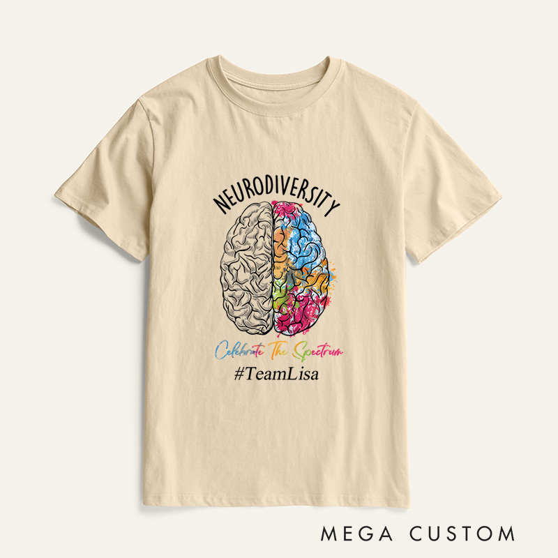 Personalized Mental Health Aesthetic Neurodiversity Awareness Autism Celebrate Minds Of All Kinds T-Shirt