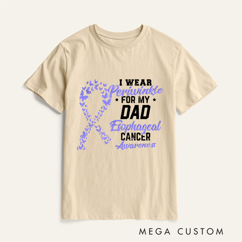 Personalized Esophageal Cancer Awareness Survivor Fighter Warrior T-Shirt