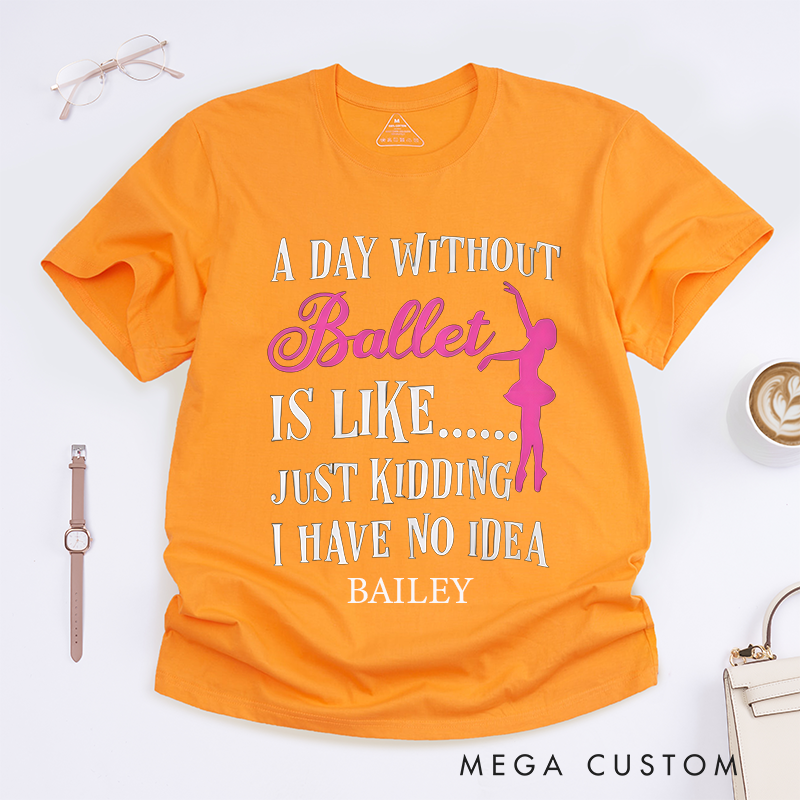 Personalized Ballet Lover Classic T-Shirts Custom Name Unique Dance Gift Idea for Ballet Dancers and Enthusiasts Apparel for Ballet Fans