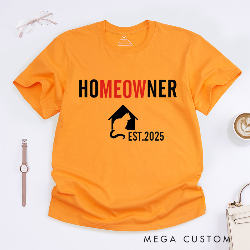 Personalized T-Shirt Housewarming Gift Homeowner Funny Cat Essential T-Shirt New Homeowners T-Shirt Gift for Housewarming Party 