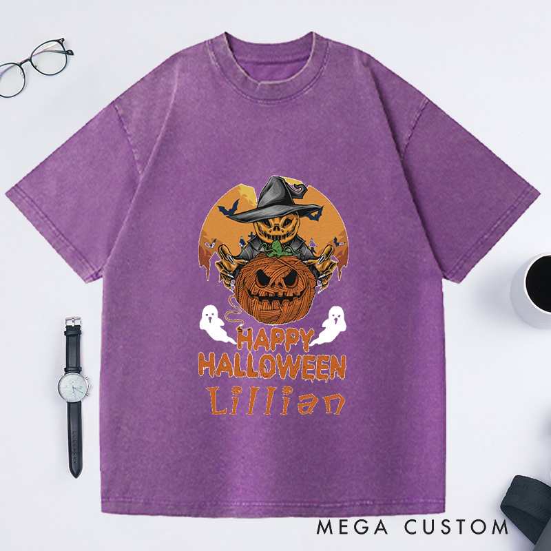 Personalized Halloween Washed T-Shirts Sew Gift Sewing Gift
