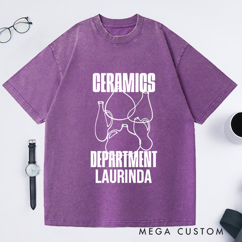 Personalized Ceramics Washed T-Shirts Pottery T-Shirt Ceramics Gift for Potter Pottery Gift 