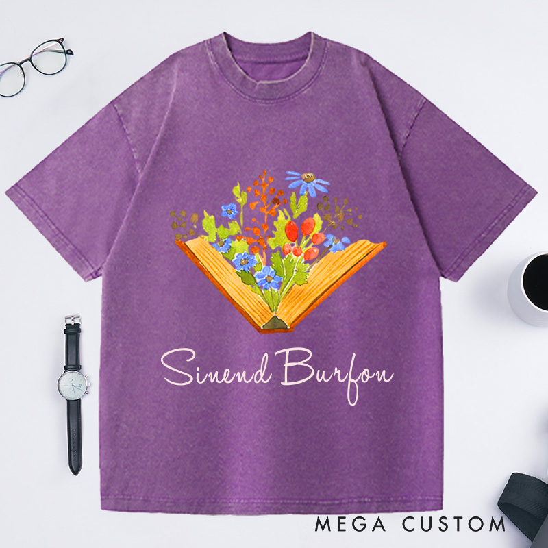 Personalized Reading Washed T-Shirts Book Lover Shirt English Teacher Gift Librarian Shirts Teacher Book Shirt Book Lover Gift Reading Shirt Book Shirt