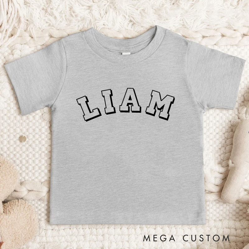 Personalized Kids Name T-Shirt Gift for Toddler 