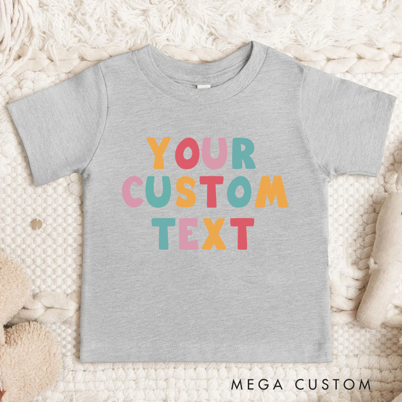 Personalized Retro Text Kids T-Shirt Gift for Toddler