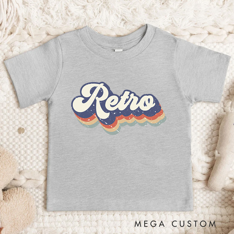 Personalized Retro Kids Name T-Shirt Gift for Toddler