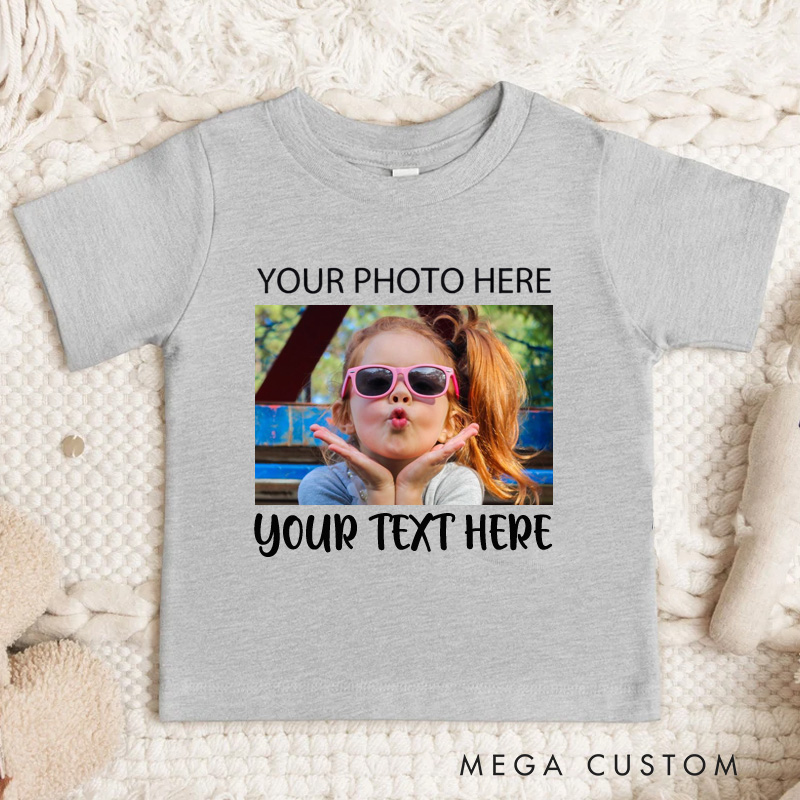 Personalized Kids Photo T-Shirt Funny Gift for Kids