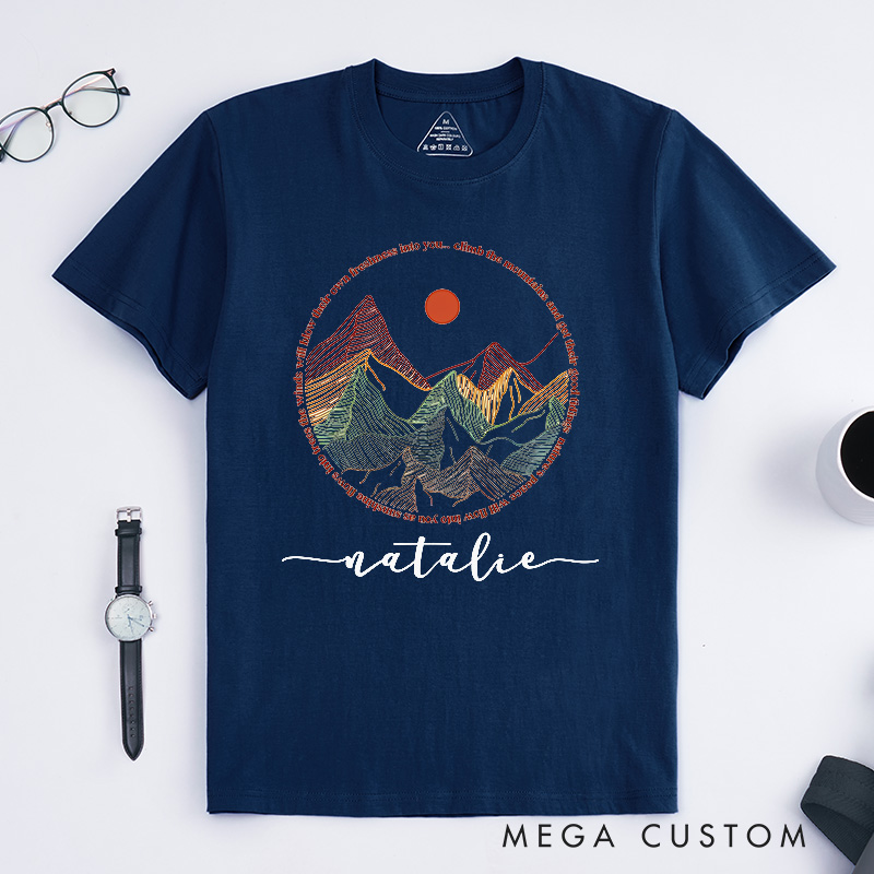 Personalized Mountains Outdoor Classic T-Shirts Hiking Shirt Adventure T-Shirt Vacation Shirt Wanderlust Explore More Tee Travel Shirt Forest Shirt