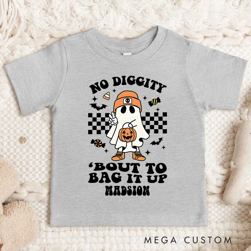 Personalized Funny Halloween Toddler T-Shirt Gift for Kids