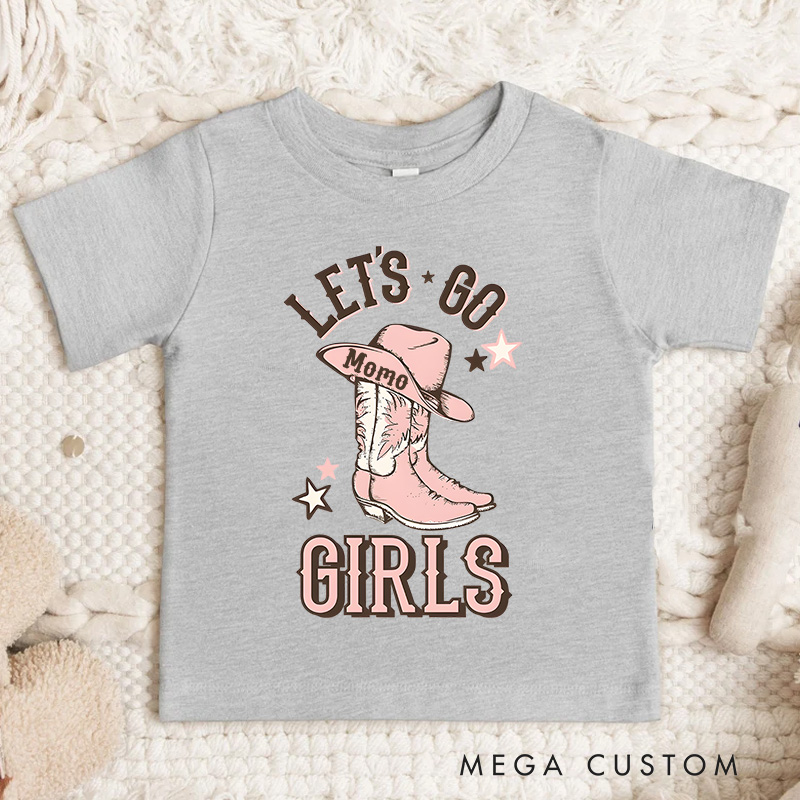 Personalized Let's Go Girls Cowgirl T-Shirt Gift for Kids