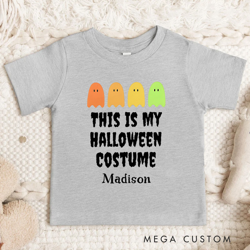 Personalized This Is My Halloween Costume Shirt for Kids Perfect for Adding a Playful and Festive Touch to Outfits Kids T-Shirt