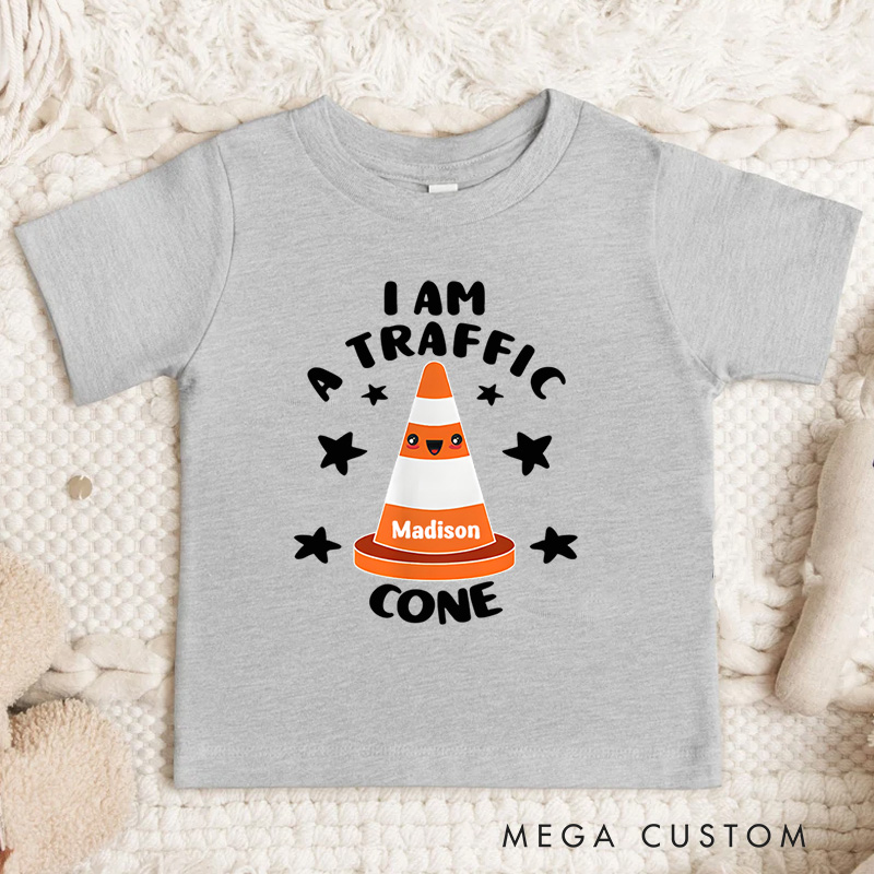 Personalized Traffic Cone Halloween Shirt for Kids Perfect for Adding a Fun and Unique Touch to Halloween Outfits Kids T-Shirt