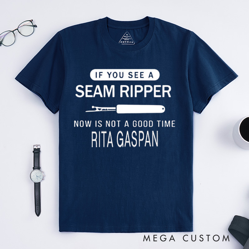 Personalized Sewing Classic T-Shirts Sewing Lover Shirt Funny Mom Shirt Seamstress Gift Shirts for Women