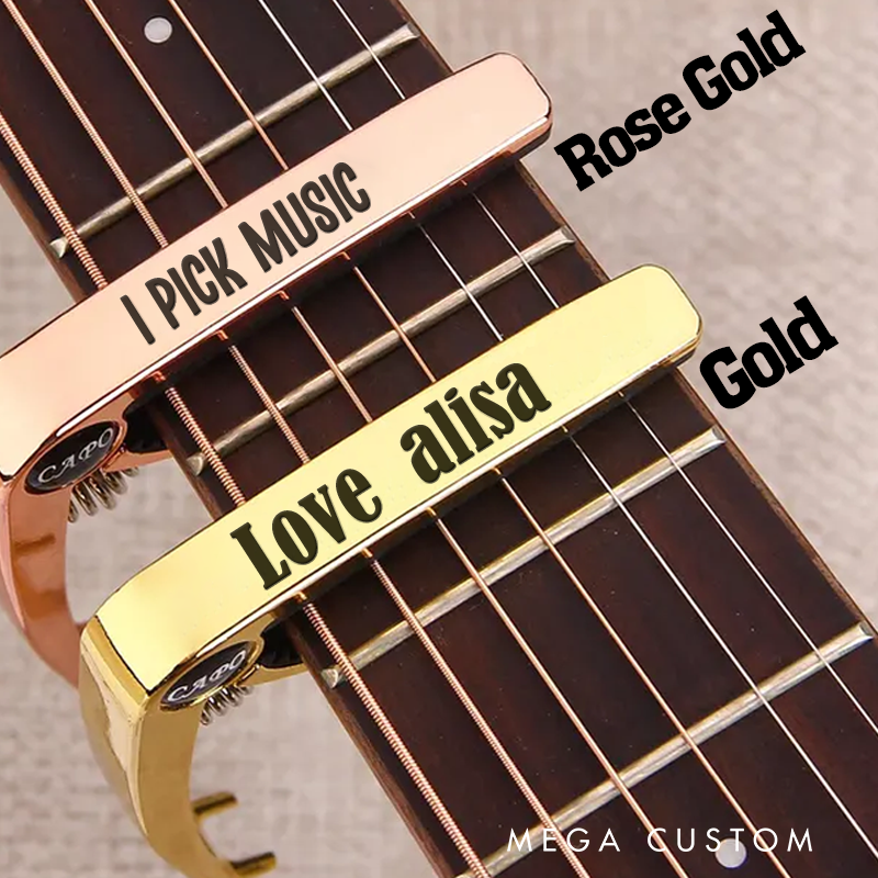 Personalized Guitar Capo and Personalized Guitarist Gift Ideas and Musician Gift Ideas