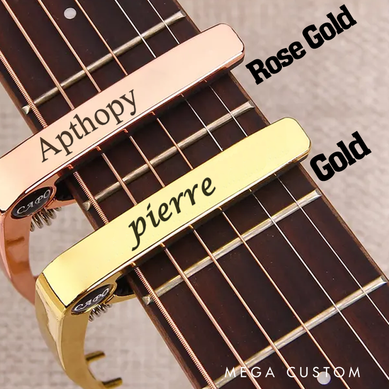 Personalized Guitar Capo Custom Guitarist Gift and Name or Quote or Date Can Be Engraved
