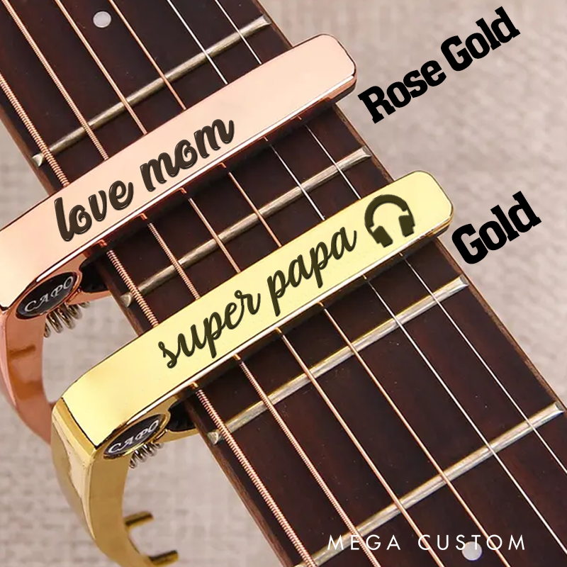 Personalized Guitar Capo Custom Guitarist Gift and Name or Quote or Date Can Be Engraved