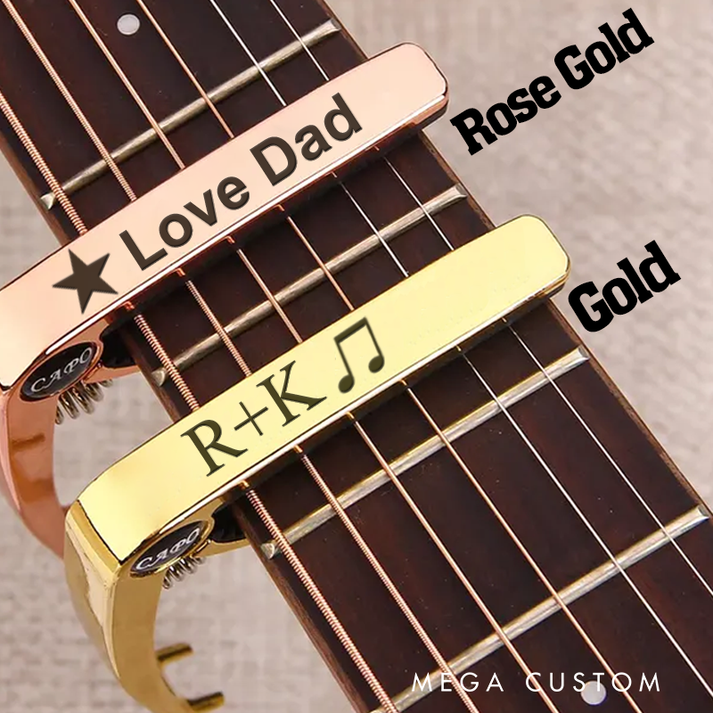 Personalized Guitar Capo and Customized Message and Musician Gift