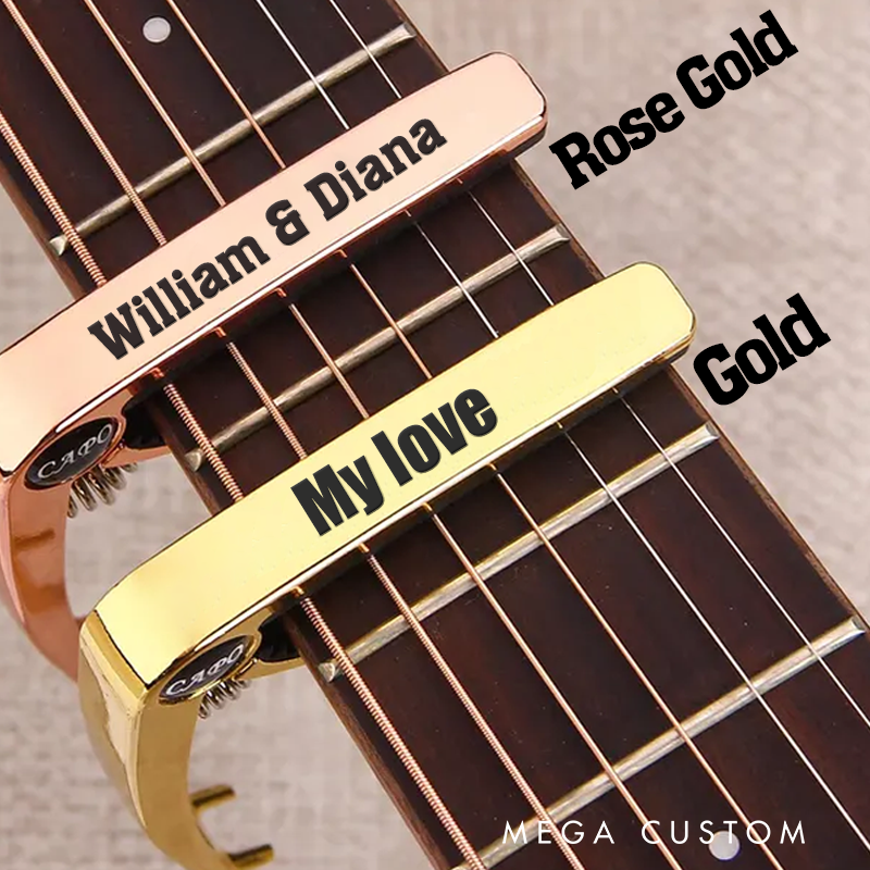 Personalized Guitar Capo Custom Guitarist Gift and Name or Quote or Date Can Be Engraved