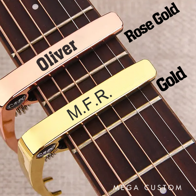Personalized Guitar Capo Custom Guitarist Gift and Name or Quote or Date Can Be Engraved