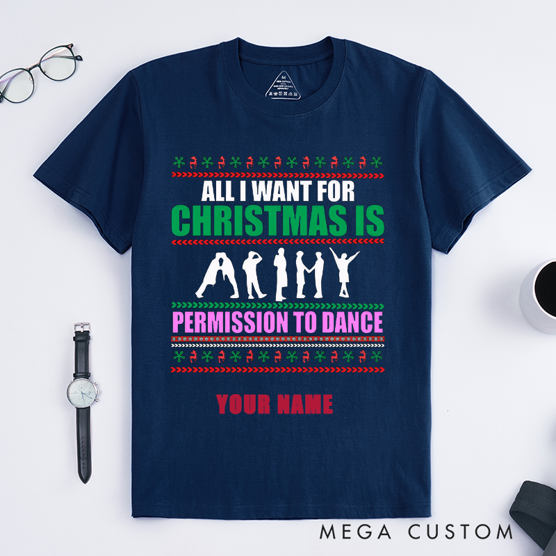 Personalized Dance Theme Unisex T-Shirts Gift for Dancer Fan Customizable Dance Lover Present for Men Women Teens