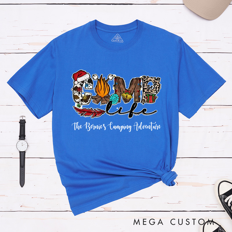 Personalized Camp Life T-Shirt Outdoor Adventures Christmas Shirt Gift for Hiking Lover