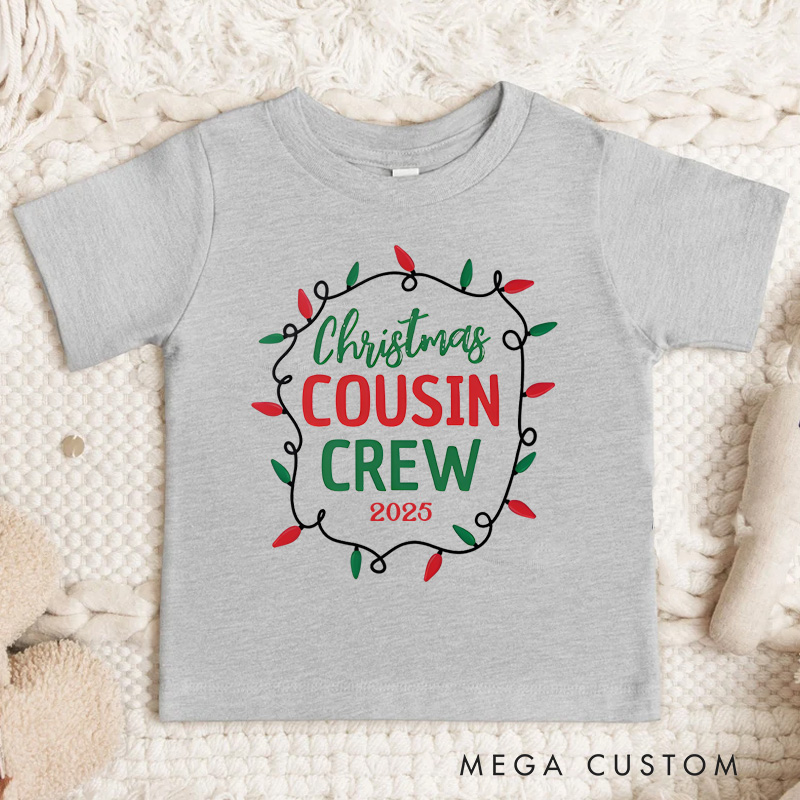 Personalized Matching Christmas Cousin Crew T-Shirt Gift for Kids