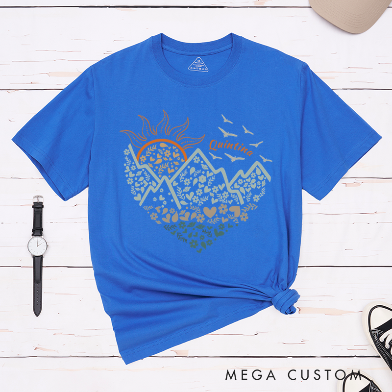 Personalized Adventure Awaits T-Shirt Wanderlust Explore More Tee Outdoors Hiking Enthusiasts Gift