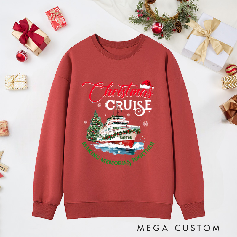 Personalized Christmas Cruise Sweatshirts Making Memories Together Christmas Sweatshirts Gift for Outdoor Travel Lover