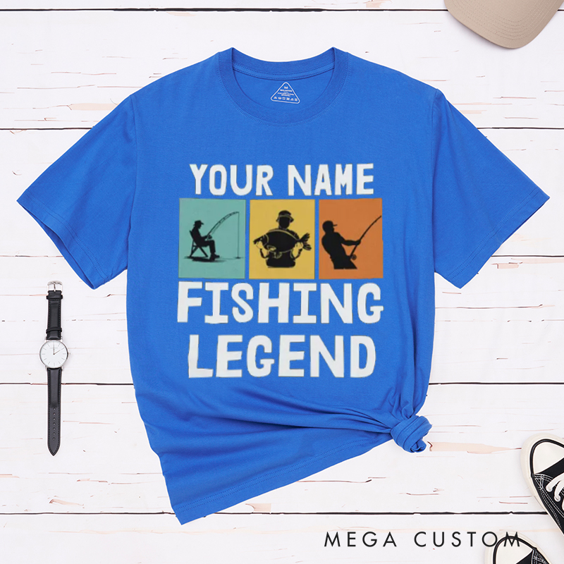 Personalized Fishing Legend T Shirt for Anglers Great Gift for