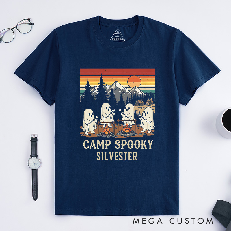 Personalized Funny Camp Spooky T-Shirt Ghostly Adventures Shirt Halloween Gift Outdoor
