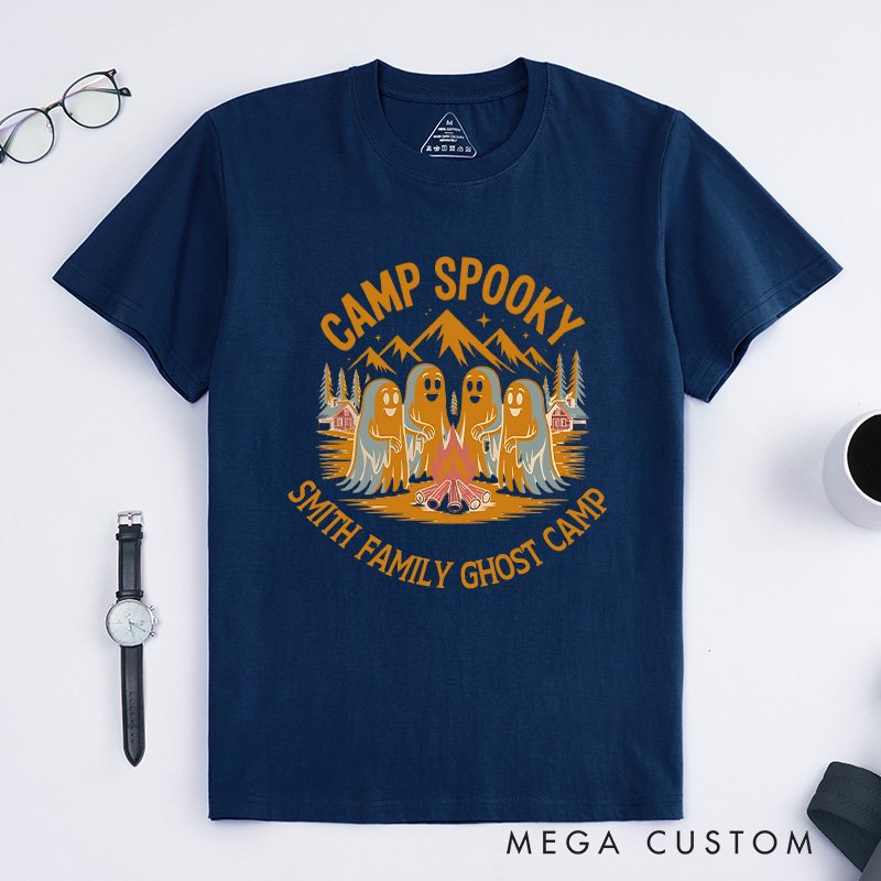 Personalized Camp Spooky T-Shirt Ghostly Adventures T-Shirt Halloween Gift for Outdoor Camping