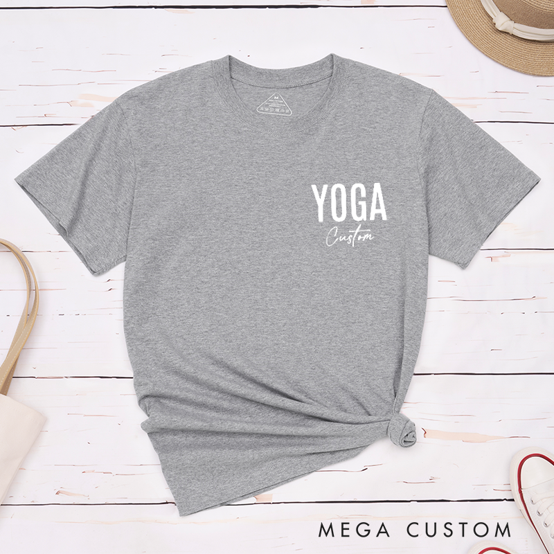 Personalized Yoga T-Shirt with Minimalist YOGA Design Perfect Gift for Yoga Lover and Daily Wear