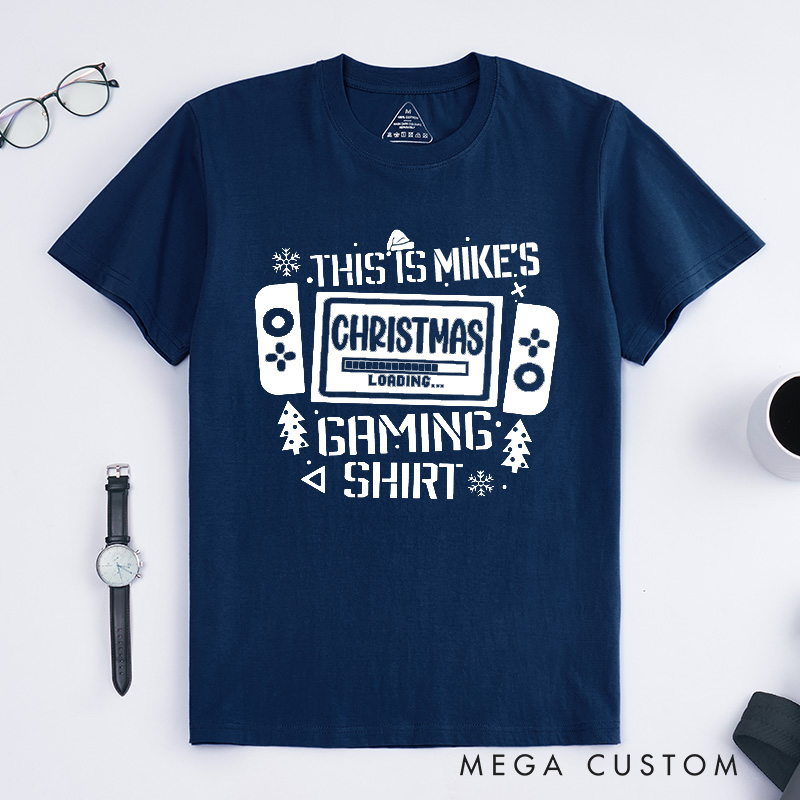Personalized Christmas Gaming T-Shirt Game Enthusiasts Shirt Christmas Gift for Geek Nerd