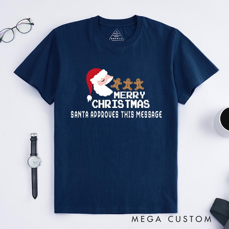 Personalized Merry Christmas with Gingerbread Cheer T-Shirt Christmas Gift for Geek Nerd