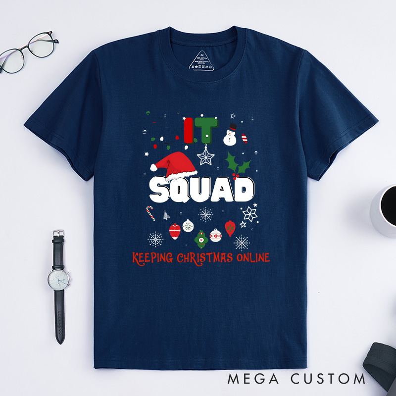 Personalized It Squad Christmas T-Shirt Tech Teams Shirt Computer Technology Lovers Shirt Christmas Gift for Geek Nerd