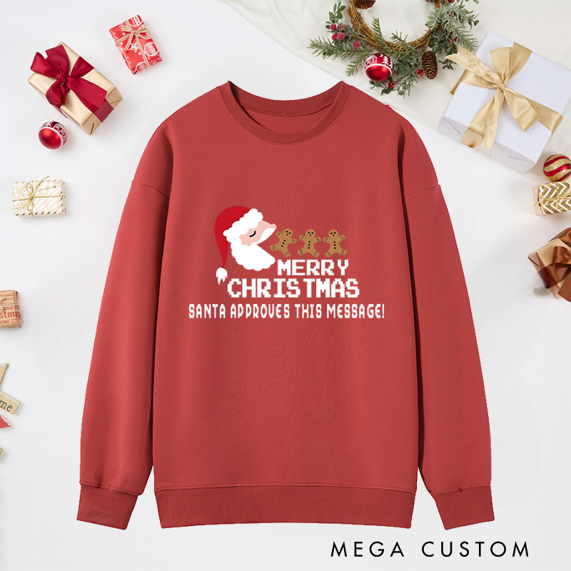 Personalized Merry Christmas with Gingerbread Cheer Classic Sweatshirts Christmas Gift for Geek Nerd