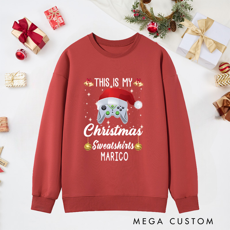 Personalized This Is My Christmas Classic Sweatshirts Gamers Sweatshirts Christmas Gift for Geek Nerd