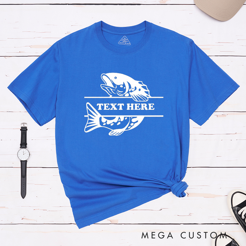 Personalized Fishing T-Shirt with Classic Fish Design Gift for Anglers and Fishing Enthusiasts