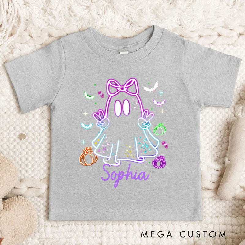 Personalized Kids Halloween Neon T-Shirt Halloween Toddler Tee