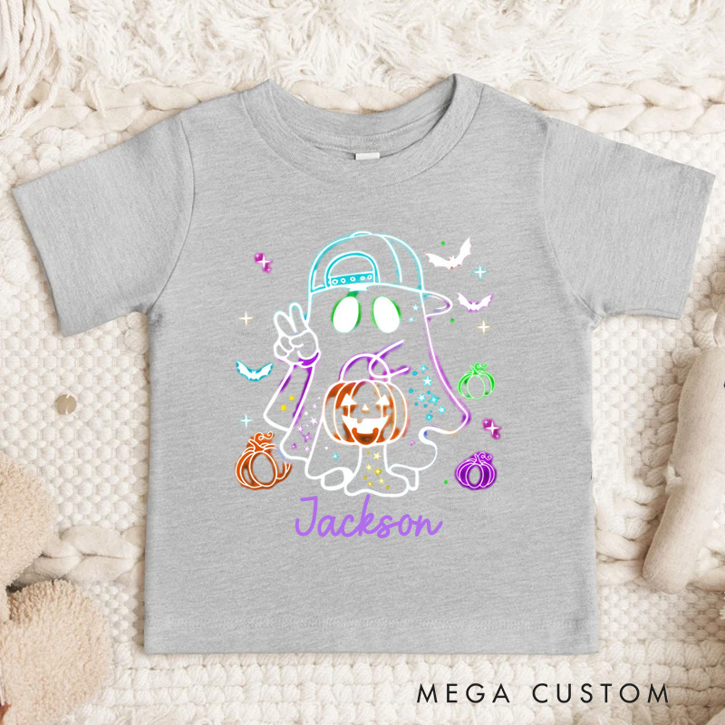 Personalized Kids Halloween Neon Shirt Halloween Toddler T-Shirt Halloween Gift