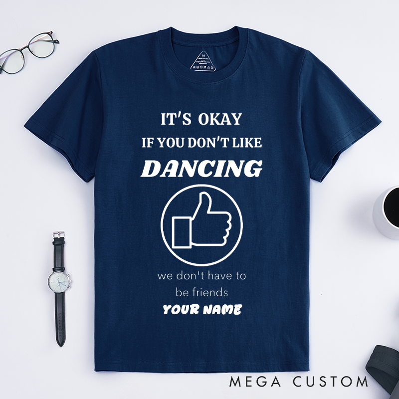 Personalized Dancing Lover T-Shirts Custom Name Funny Dance Gift Unisex Cool Casual Tee for Dance Friends Unique Present for Dance Enthusiasts Wear