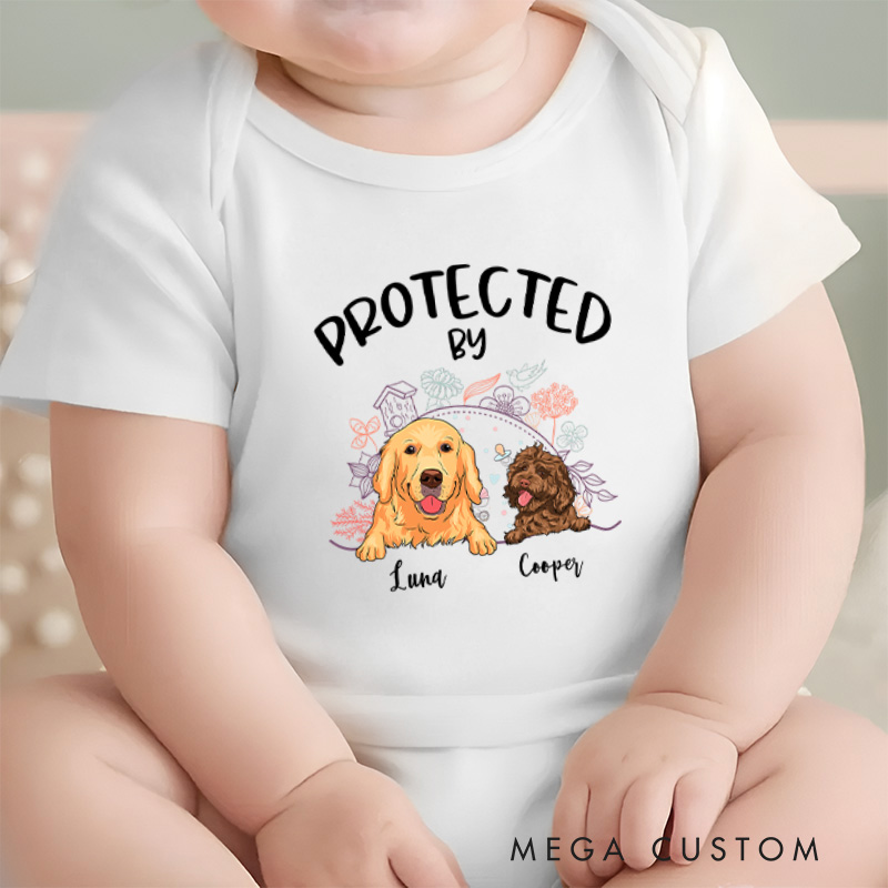 Personalized Adorable Pet Graphic Celebrating Beloved Dogs Baby bodysuit Funny Baby Gift