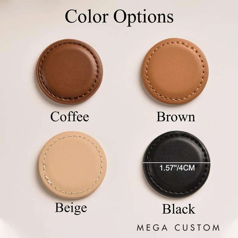 Personalized Leather Golf Ball Marker with Custom Initials 