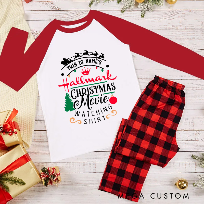 Personalized Classic Christmas Movie Inspired Movie Watching Christmas Family Matching Pajamas Family Name Shirts Movie Holiday Shirt