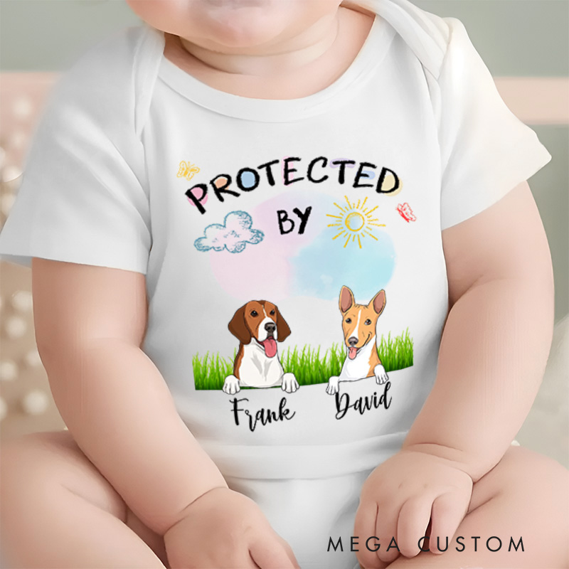 Personalized Protected By Baby Onesie