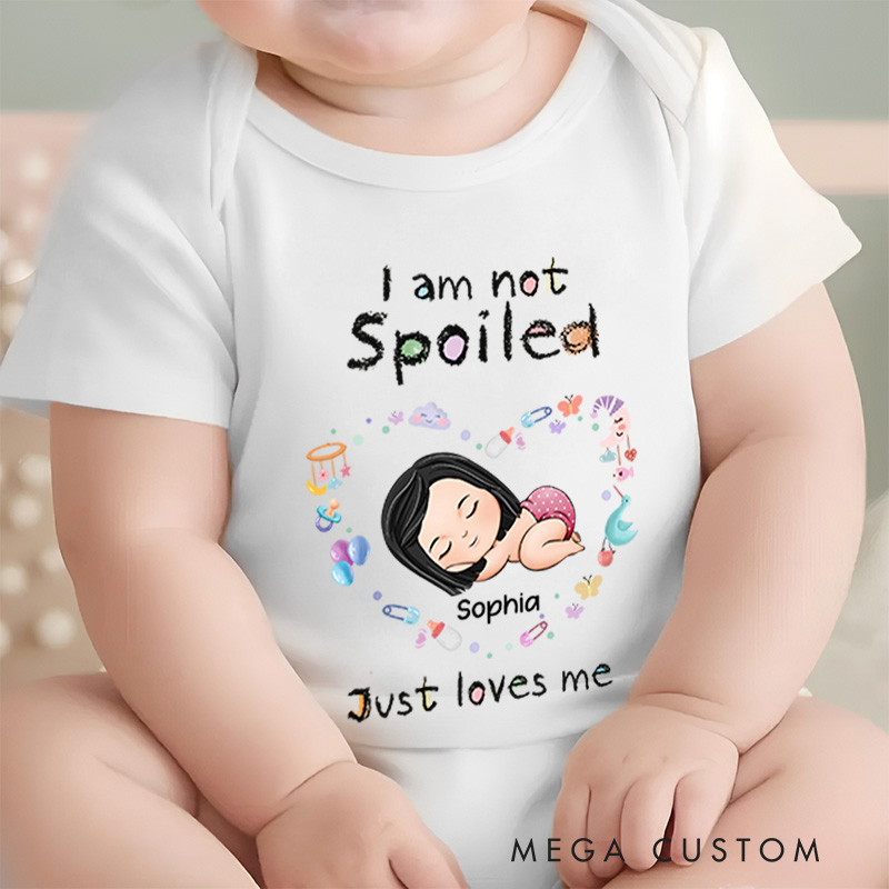 Personalized My Mommy Just Loves Me Baby Onesie Baby Shower Gift