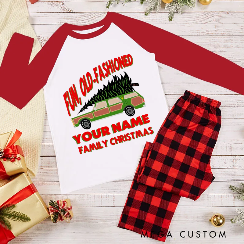 Personalized Family Matching Fun Old Fashioned Griswold Family Christmas Shirts Matching Christmas Shirts Customize with Your Name Family T-Shirt