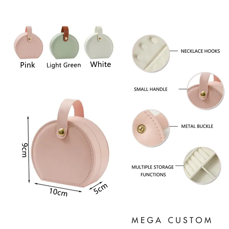 Personalized Leather Jewelry Box Engraved I Love Nursing Design Nurse Jewelry Travel Case Custom Jewelry Organizer Gift