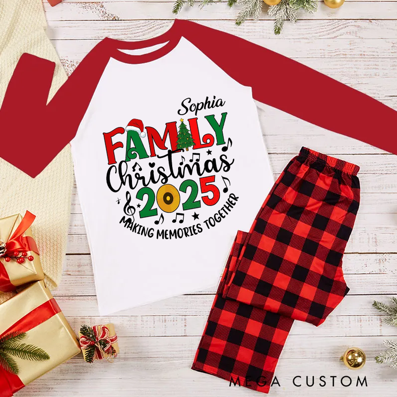 Personalized Family Matching Christmas Making Memories Together Pajama Sets Christmas Family and Pajama Sets Christmas Gift